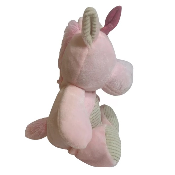 KELLYTOY PLUSH PINK UNICORN RATTLE CRINKLE EARS Security Lovey plush - Picture 4 of 4